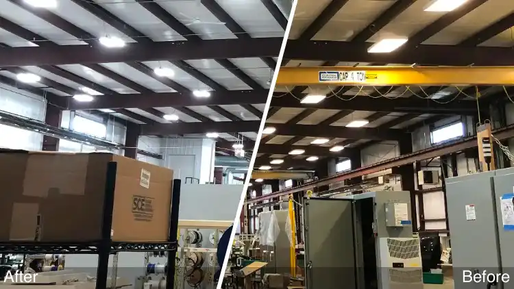 PanelTEK LLC case study before and after led lighting